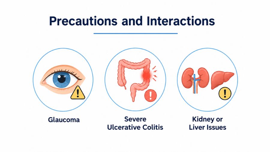 Precautions and Interactions For Dicyclomine Tablets