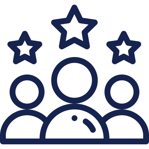 Satisfied clients rating icon